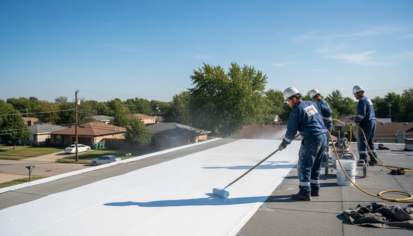 Commercial roof coating in Smyer, TX near me